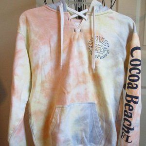 Southern Spirit Tie Dye Florida Cocoa Beach Hooded Sweatshirt Small